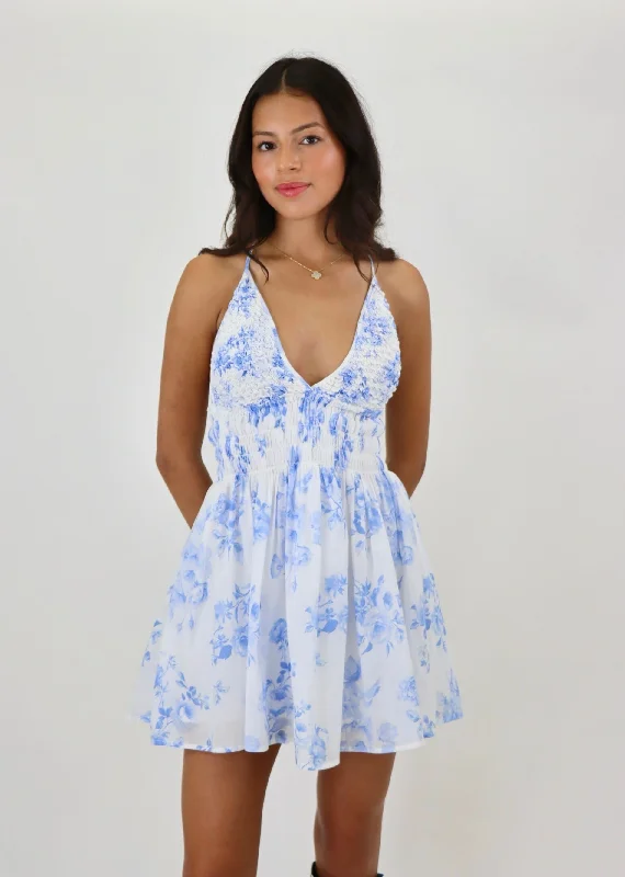 Be The One Mini Dress ★ Blue Floral