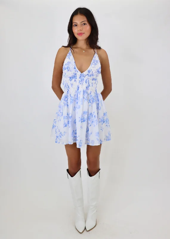 Be The One Mini Dress ★ Blue Floral