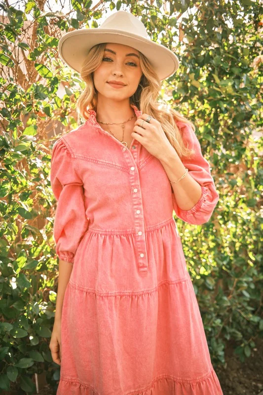 Katherine Pink Denim Dress