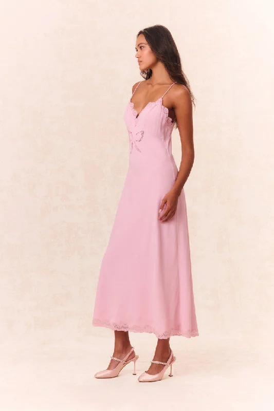 Manuela Bow Slip Maxi Dress