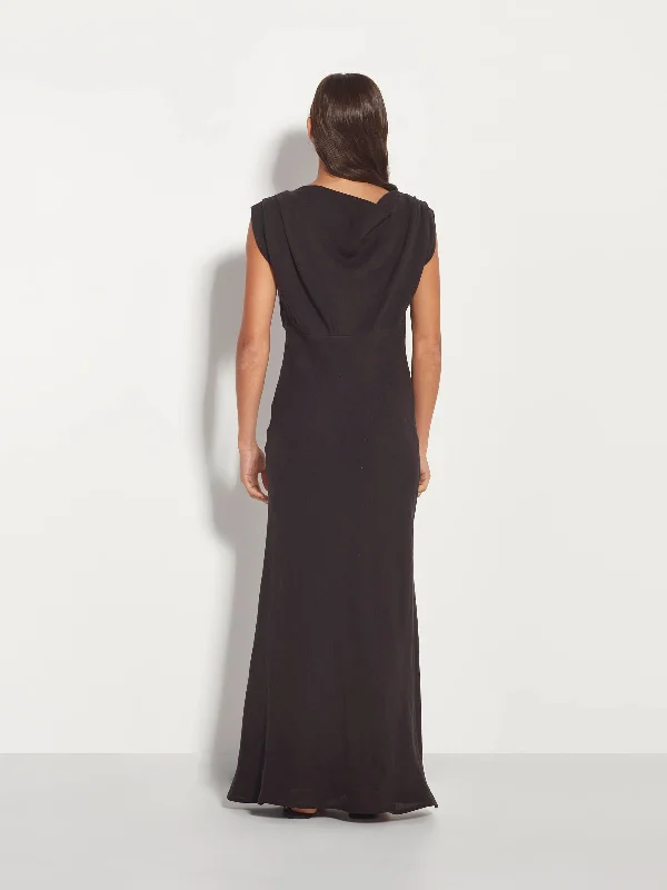 Monaco Dress (Vintage Linen) Black