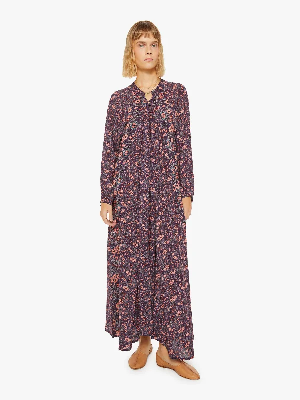 Natalie Martin Fiore Maxi - Petite Fleur Print Aubergine