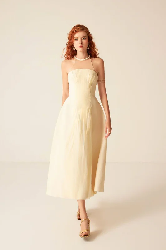 Oriana Halterneck Midi Dress