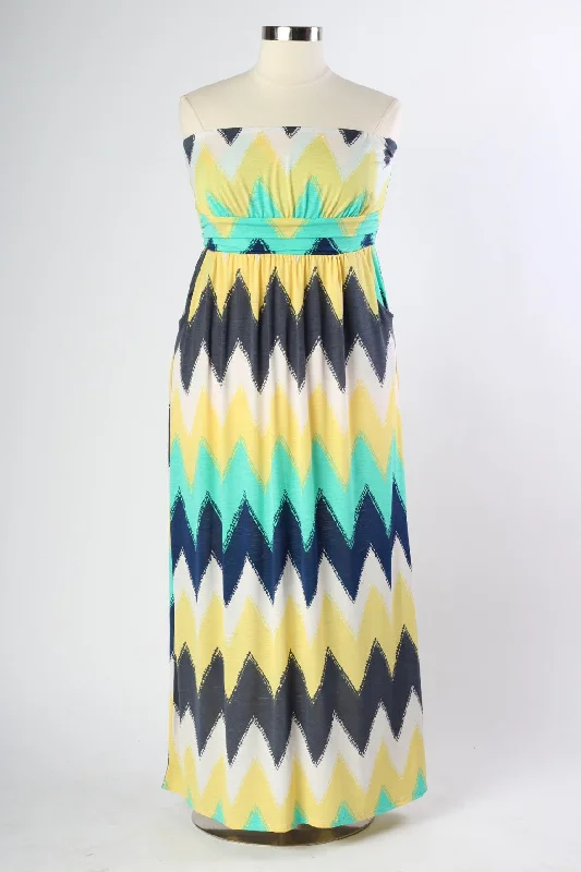 Nautical Maxi Dress - Yellow