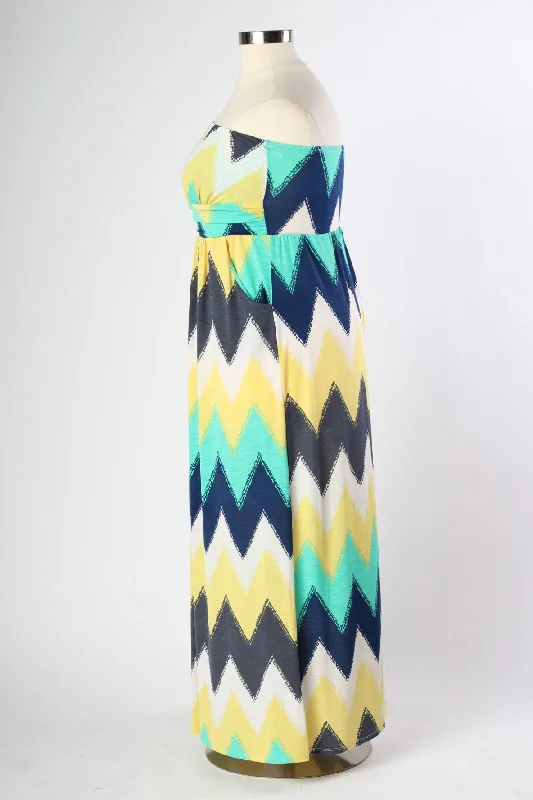 Nautical Maxi Dress - Yellow