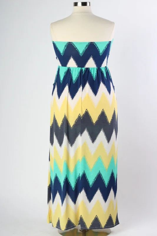 Nautical Maxi Dress - Yellow