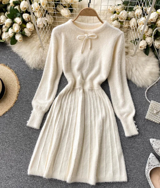 Sweater A line long sleeve sweater dress  177