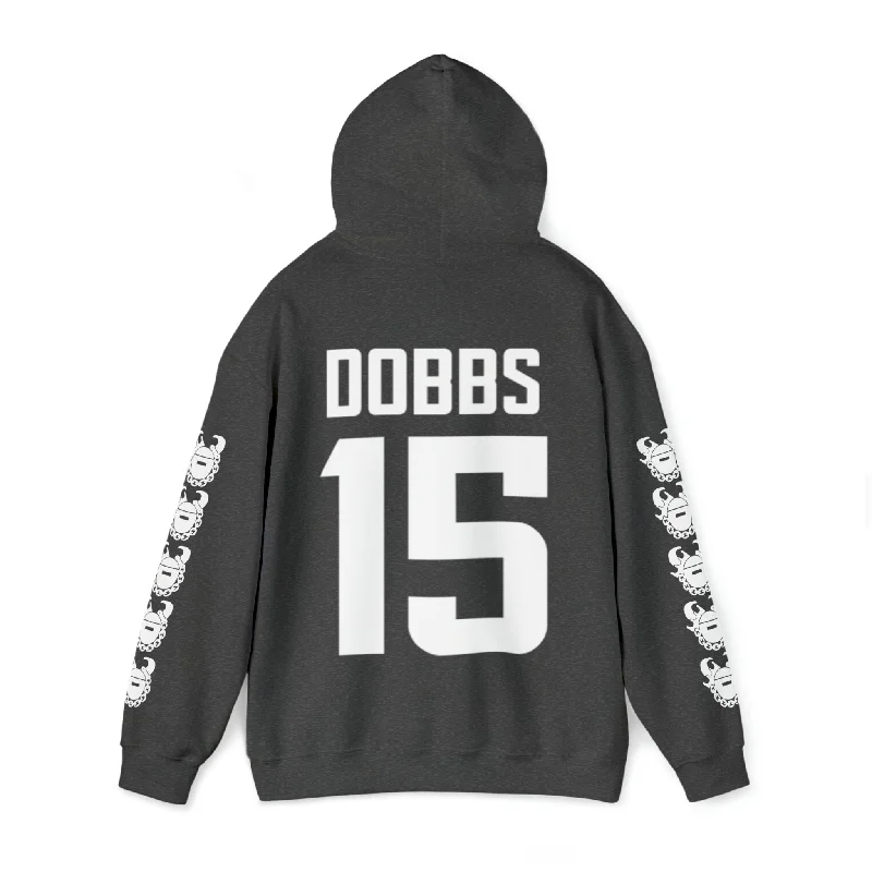 Unisex Heavy Blend™ Hooded Sweatshirt - Jersey #15 + Game Day Helmet (Sleeves)