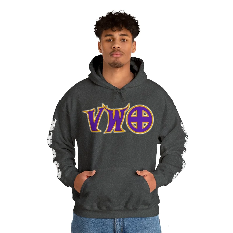 Unisex Heavy Blend™ Hooded Sweatshirt - V-W-O + Game Day Helmet (Sleeves)