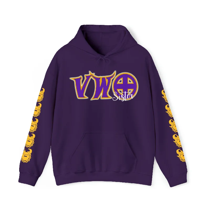 Unisex Heavy Blend™ Hooded Sweatshirt - VWO Sister + Game Day Helmet (Sleeves)