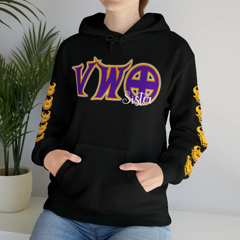 Unisex Heavy Blend™ Hooded Sweatshirt - VWO Sister + Game Day Helmet (Sleeves)