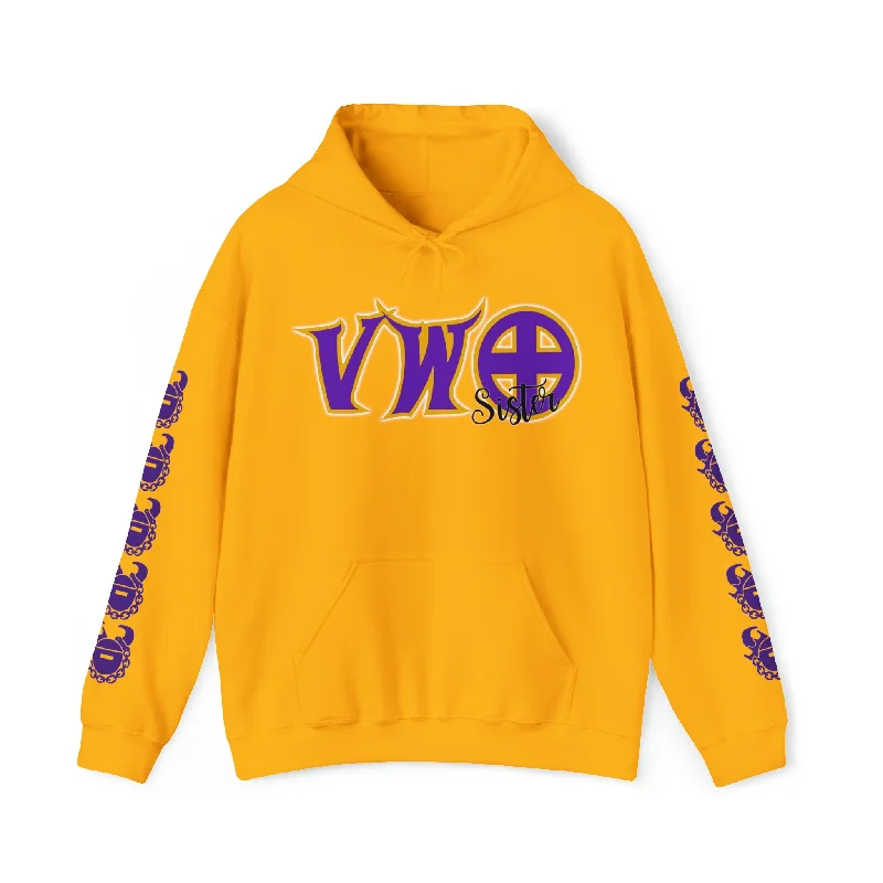 Unisex Heavy Blend™ Hooded Sweatshirt - VWO Sister + Game Day Helmet (Sleeves)