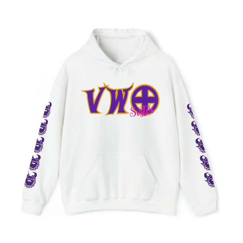 Unisex Heavy Blend™ Hooded Sweatshirt - VWO Sister + Game Day Helmet (Sleeves)