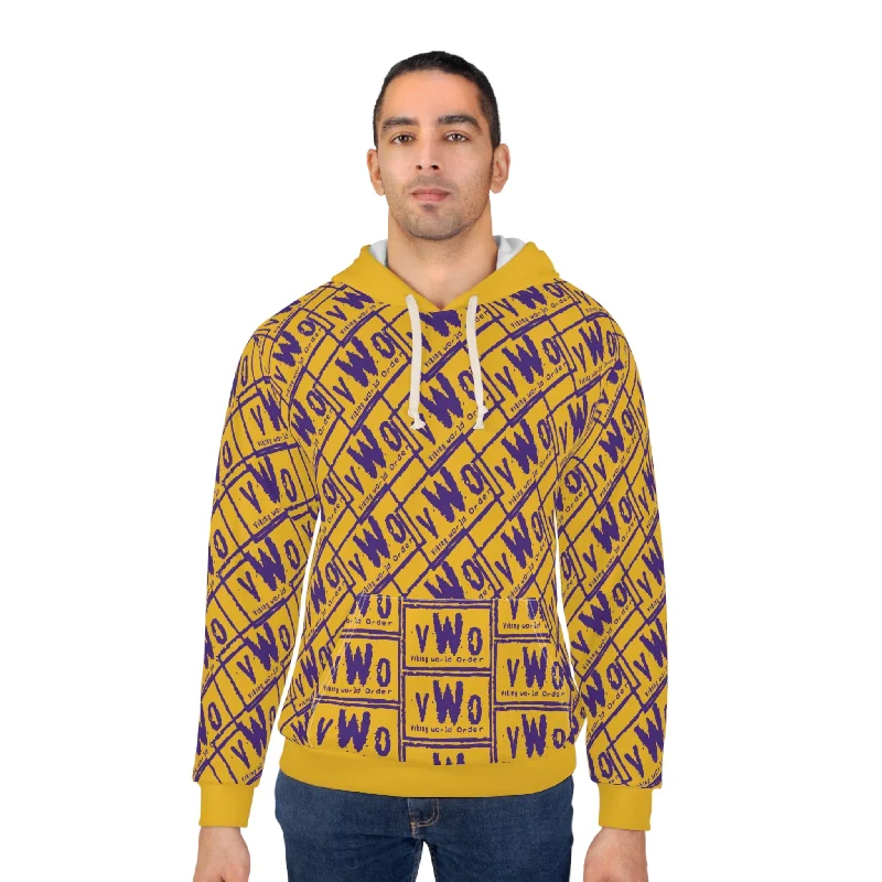 Unisex Pullover Hoodie - Gold/Purple - VWO (Framed)