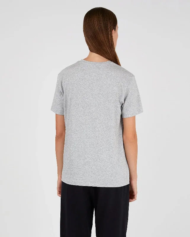 BOY-FIT CREW NECK T-SHIRT / GREY MELANGE