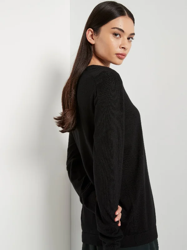 JHL L/S Luxe T (Luxe Cotton Cashmere) Black