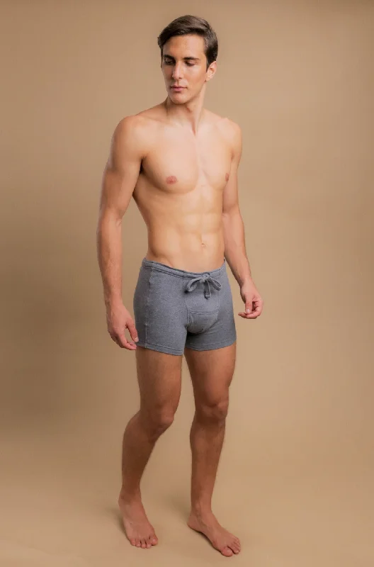 Men's Rib Drawstring Boxer Brief with Fly