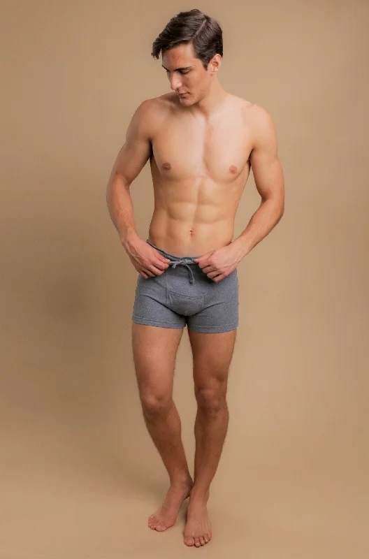 Men's Rib Drawstring Boxer Brief with Fly