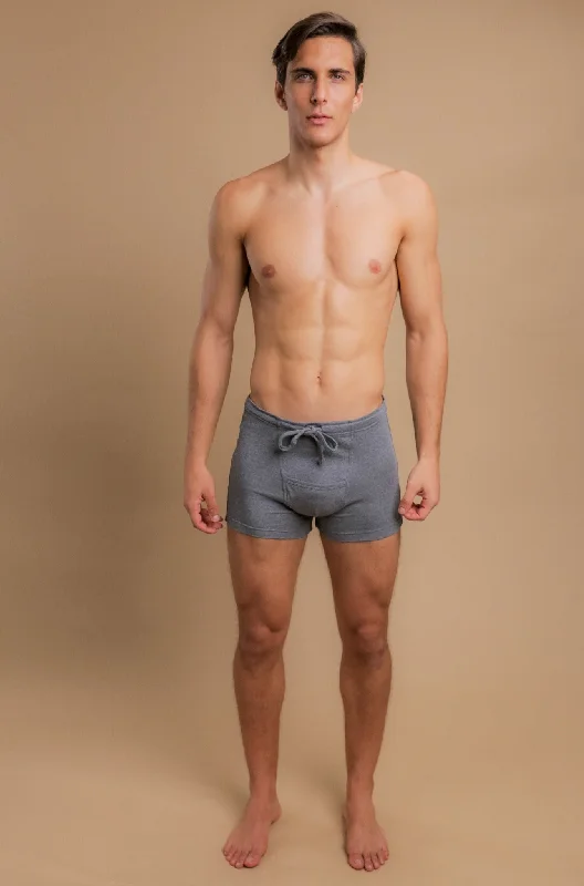 Men's Rib Drawstring Boxer Brief with Fly