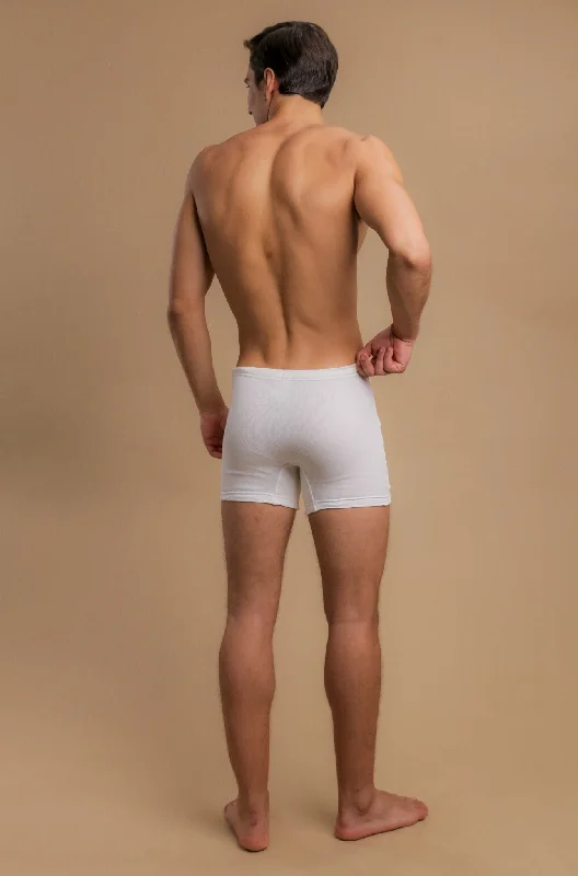 Men's Rib Drawstring Boxer Brief with Fly