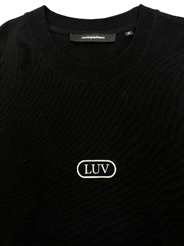 Lost Utopian Visions LUV Pill logo SS tee - Black