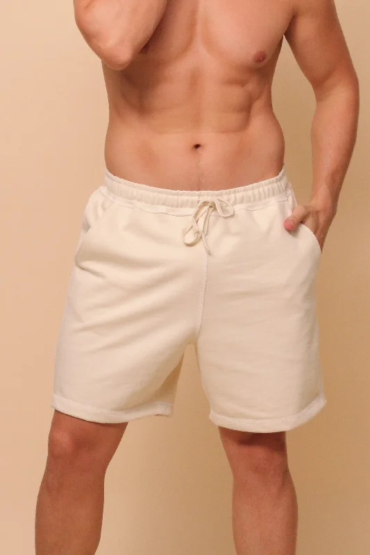 Men's Allergy-Free Straight-Leg Elasticized Shorts with Drawstrings