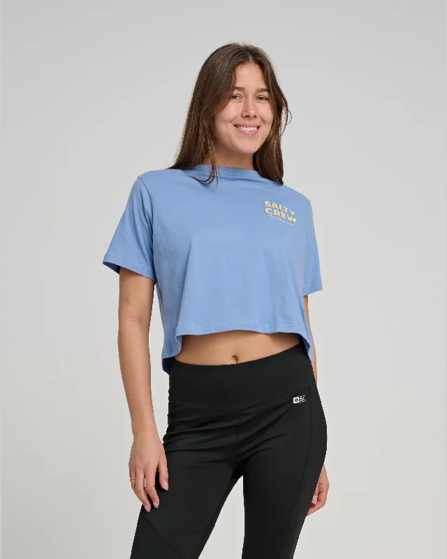 Summer Time Crop Tee - Blue Dusk