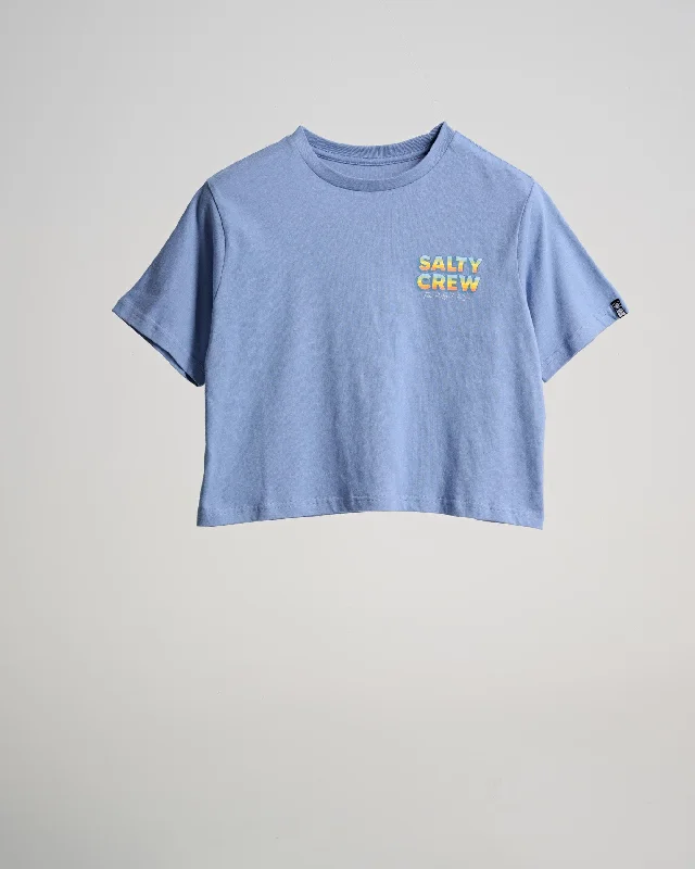 Summer Time Crop Tee - Blue Dusk