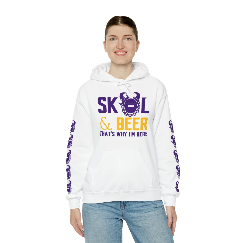 Unisex Heavy Blend™ Hooded Sweatshirt - & BEER + Game Day Helmet (Sleeves)