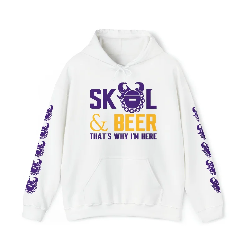 Unisex Heavy Blend™ Hooded Sweatshirt - & BEER + Game Day Helmet (Sleeves)