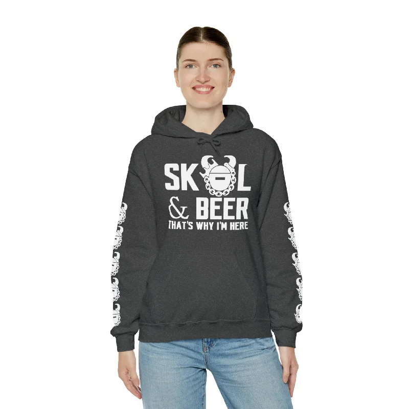 Unisex Heavy Blend™ Hooded Sweatshirt - & BEER + Game Day Helmet (Sleeves)