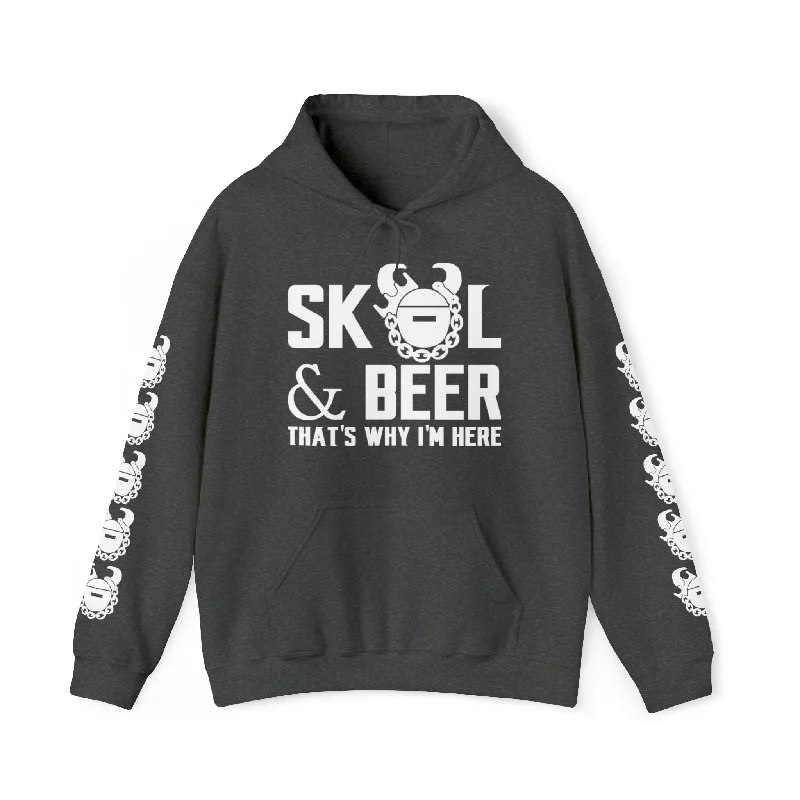 Unisex Heavy Blend™ Hooded Sweatshirt - & BEER + Game Day Helmet (Sleeves)