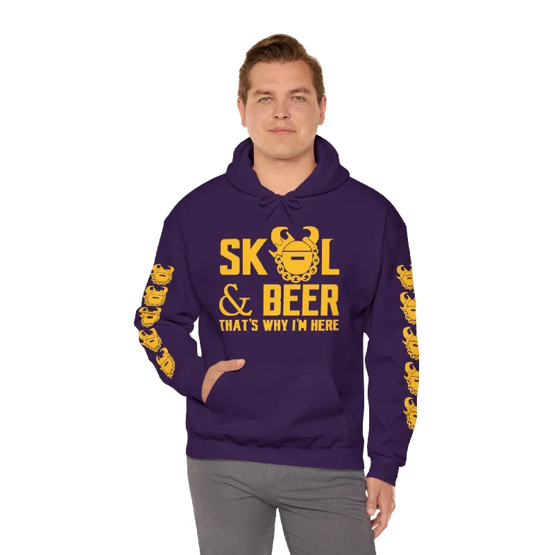 Unisex Heavy Blend™ Hooded Sweatshirt - & BEER + Game Day Helmet (Sleeves)