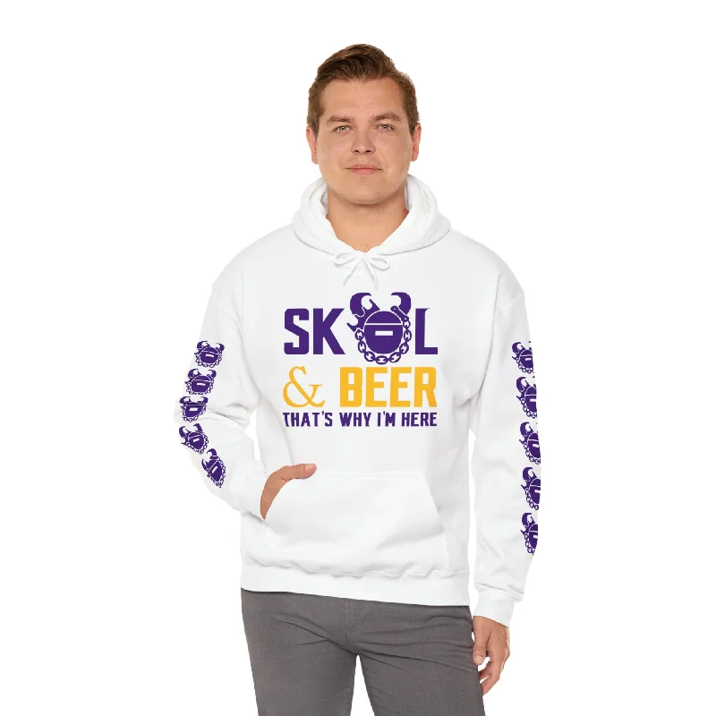 Unisex Heavy Blend™ Hooded Sweatshirt - & BEER + Game Day Helmet (Sleeves)