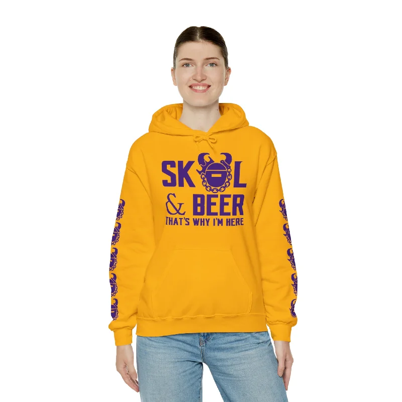 Unisex Heavy Blend™ Hooded Sweatshirt - & BEER + Game Day Helmet (Sleeves)