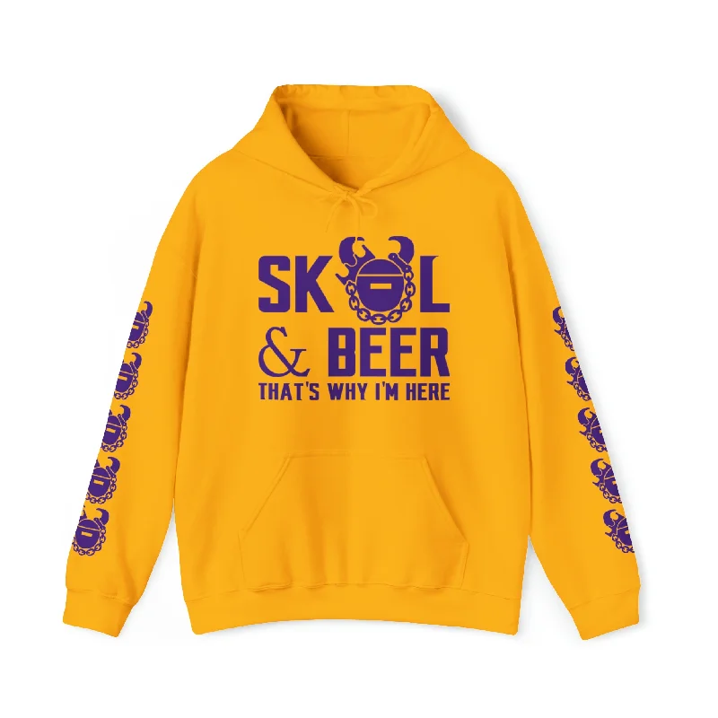 Unisex Heavy Blend™ Hooded Sweatshirt - & BEER + Game Day Helmet (Sleeves)