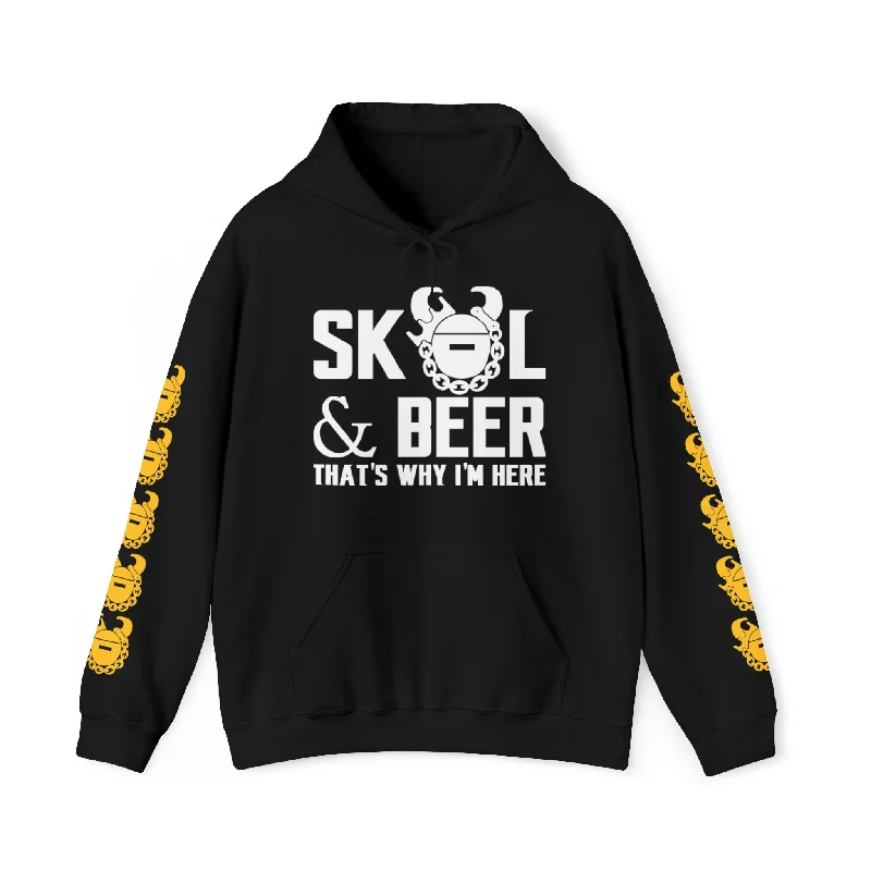 Unisex Heavy Blend™ Hooded Sweatshirt - & BEER + Game Day Helmet (Sleeves)