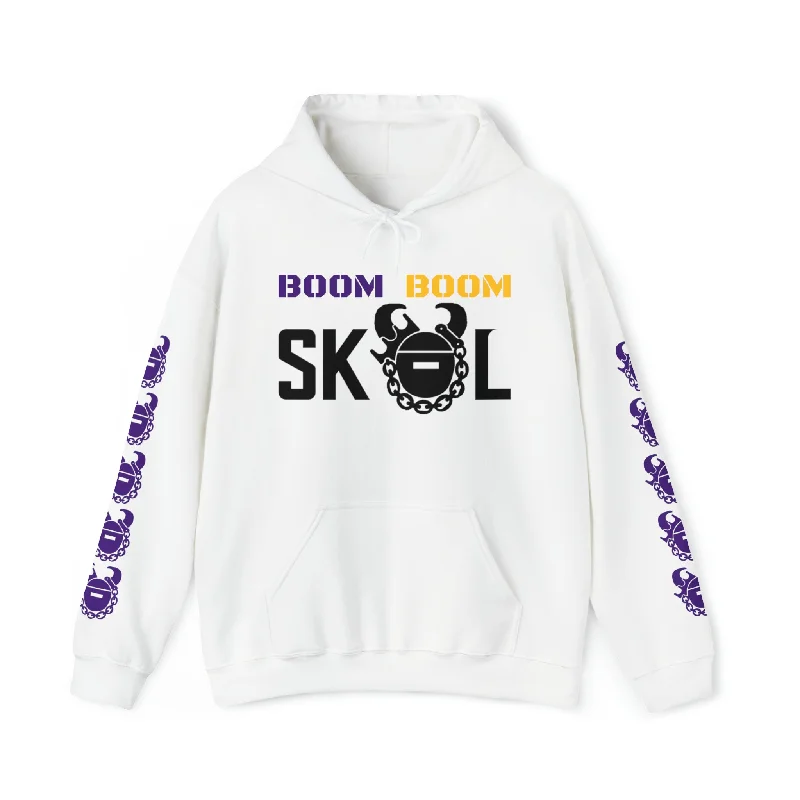 Unisex Heavy Blend™ Hooded Sweatshirt - BOOM BOOM + Game Day Helmet (Sleeves)