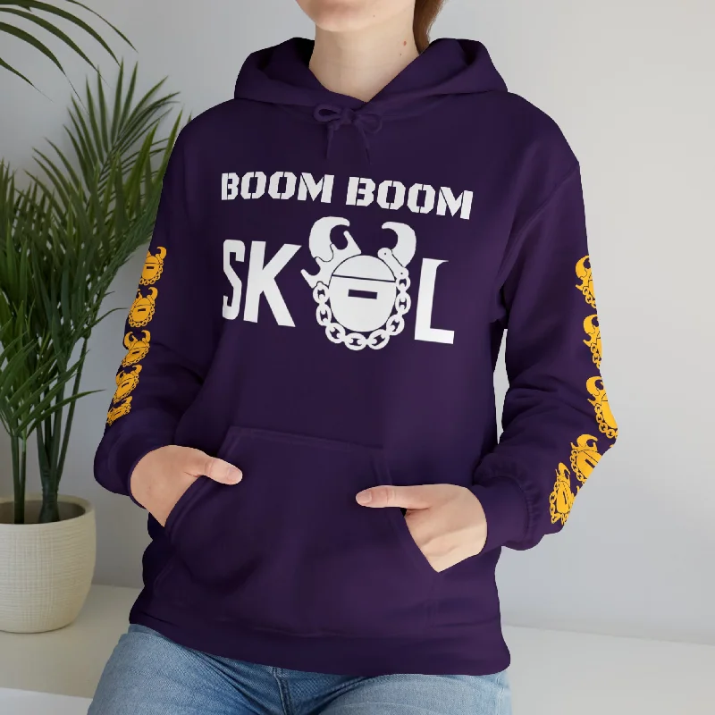 Unisex Heavy Blend™ Hooded Sweatshirt - BOOM BOOM + Game Day Helmet (Sleeves)