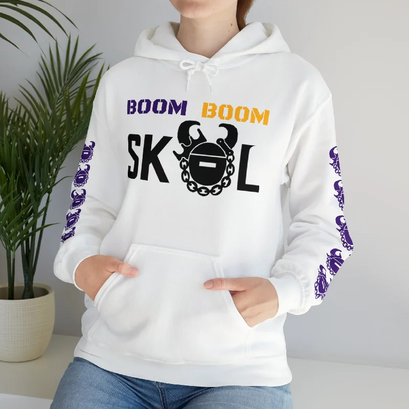 Unisex Heavy Blend™ Hooded Sweatshirt - BOOM BOOM + Game Day Helmet (Sleeves)