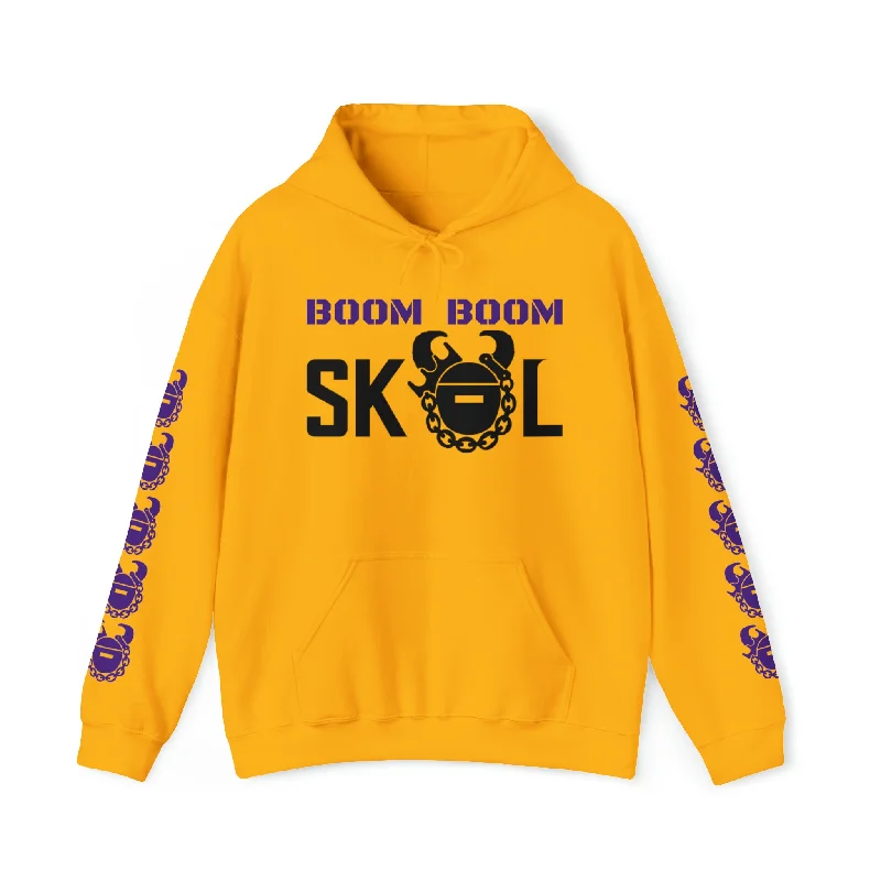 Unisex Heavy Blend™ Hooded Sweatshirt - BOOM BOOM + Game Day Helmet (Sleeves)