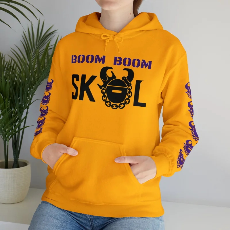 Unisex Heavy Blend™ Hooded Sweatshirt - BOOM BOOM + Game Day Helmet (Sleeves)