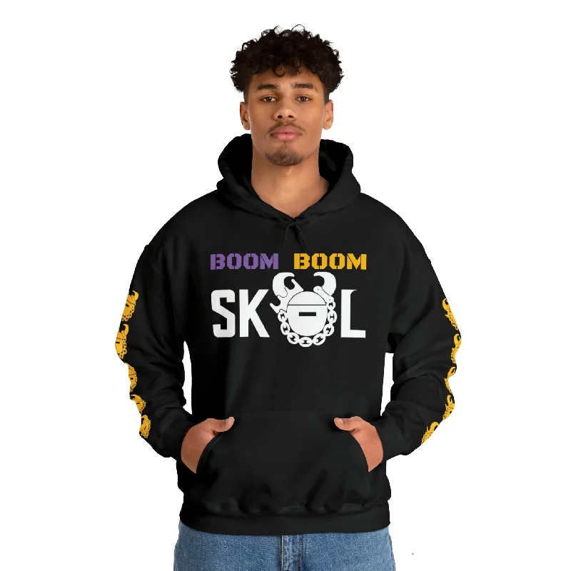 Unisex Heavy Blend™ Hooded Sweatshirt - BOOM BOOM + Game Day Helmet (Sleeves)