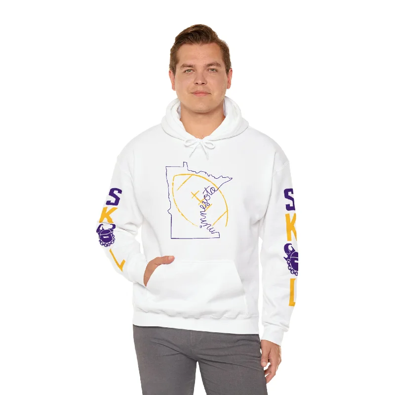 Unisex Heavy Blend™ Hooded Sweatshirt - MN State Football + Original (Sleeves)