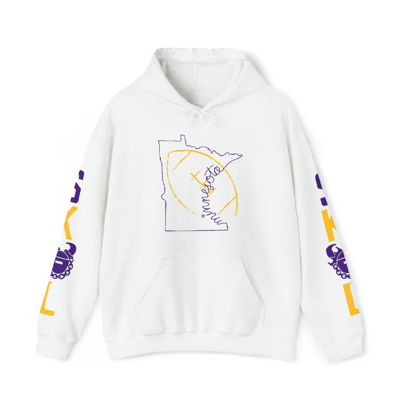 Unisex Heavy Blend™ Hooded Sweatshirt - MN State Football + Original (Sleeves)