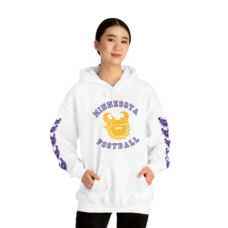 Unisex Heavy Blend™ Hooded Sweatshirt - Minnesota Football + Game Day Helmet (Sleeves)