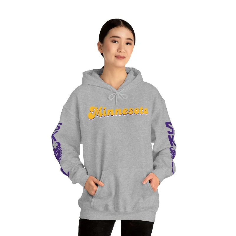 Unisex Heavy Blend™ Hooded Sweatshirt - Minnesota (Retro) + The Original (Sleeves)