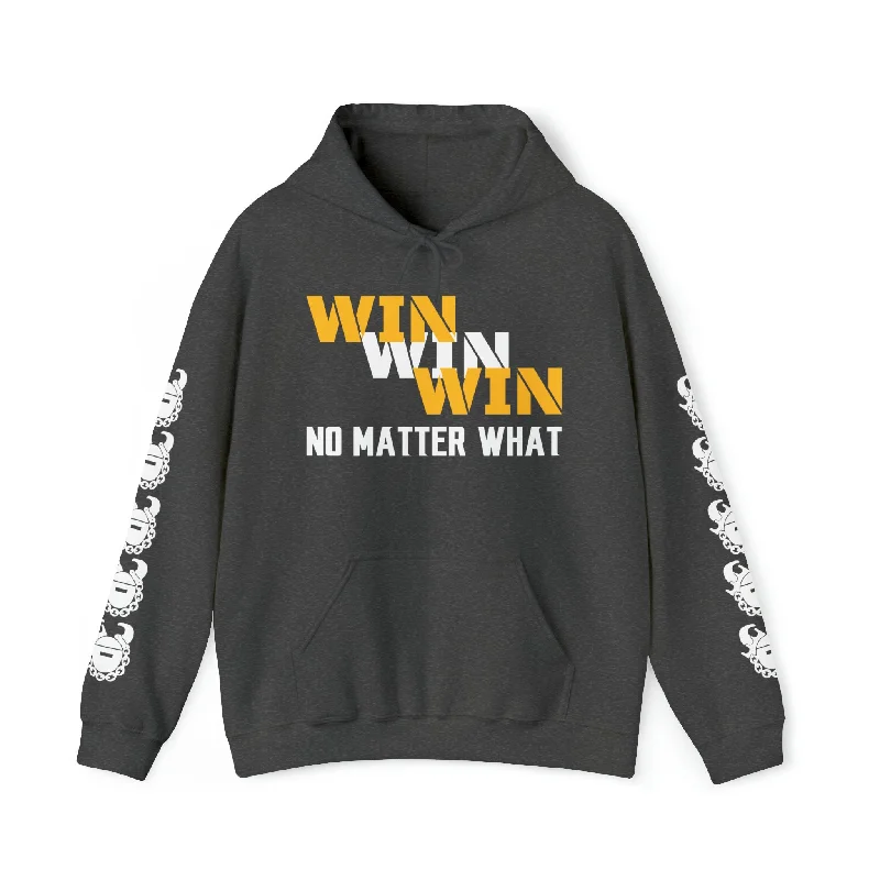 Unisex Heavy Blend™ Hooded Sweatshirt - No Matter What + Game Day Helmet (Sleeves)