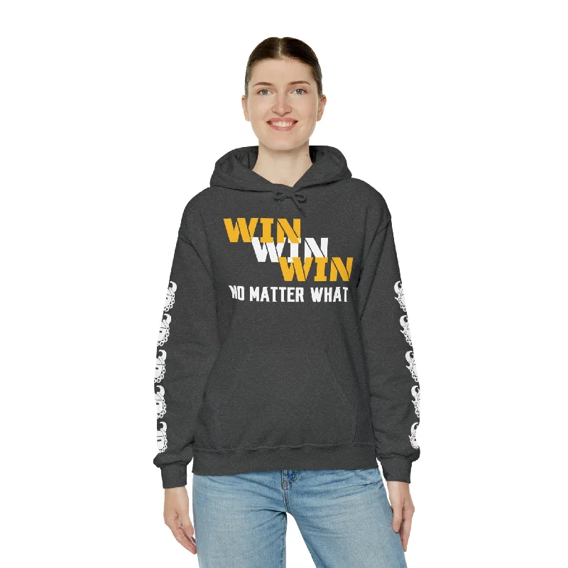 Unisex Heavy Blend™ Hooded Sweatshirt - No Matter What + Game Day Helmet (Sleeves)