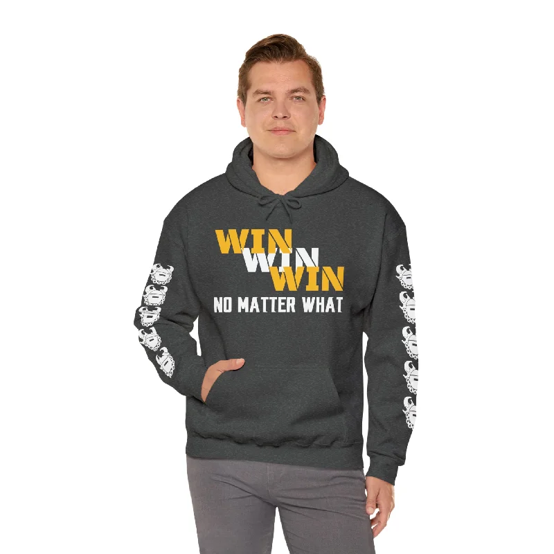 Unisex Heavy Blend™ Hooded Sweatshirt - No Matter What + Game Day Helmet (Sleeves)